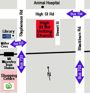 High Street Road Uniting Church Map